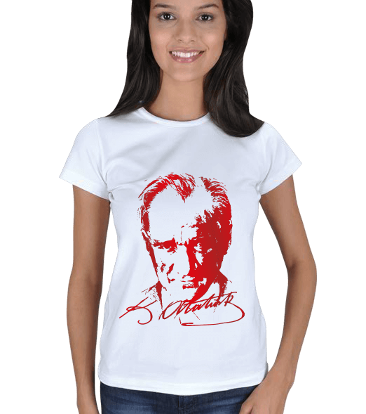 Tisho - Atatürk baskılı Kadın Tişört