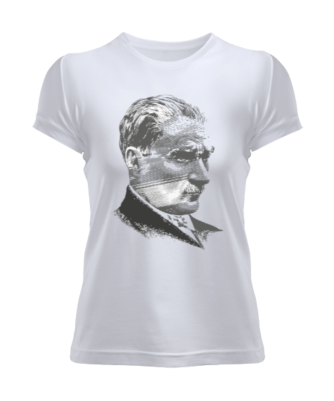 Atatürk Baskılı Kadın Tişört - Tisho
