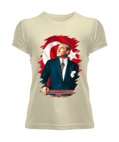 Atatürk Baskılı Kadın Tişört - Tisho