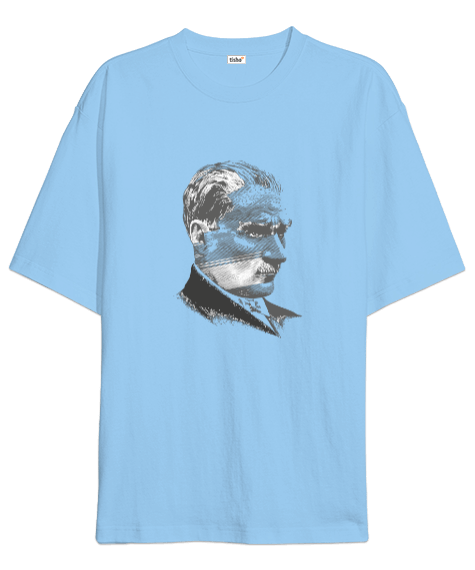 Tisho - Atatürk Baskılı Oversize Unisex Tişört