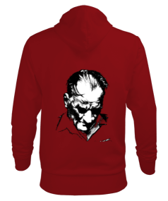 Atatürk Baskılı Rrkek Sweatshirt Erkek Kapüşonlu Hoodie Sweatshirt - Thumbnail