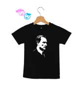 Atatürk Baskılı Siyah Çocuk Unisex - Tisho