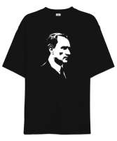 Atatürk Baskılı Siyah Oversize Unisex Tişört - Tisho