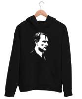 Atatürk Baskılı Siyah Unisex Kapşonlu Sweatshirt - Tisho