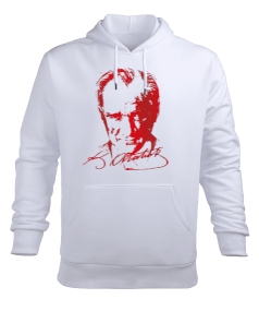 Atatürk Baskılı Sweatshirt Erkek Kapüşonlu Hoodie Sweatshirt - Tisho