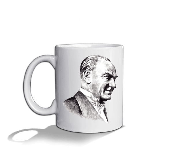 Tisho - Atatürk Beyaz Beyaz Kupa Bardak