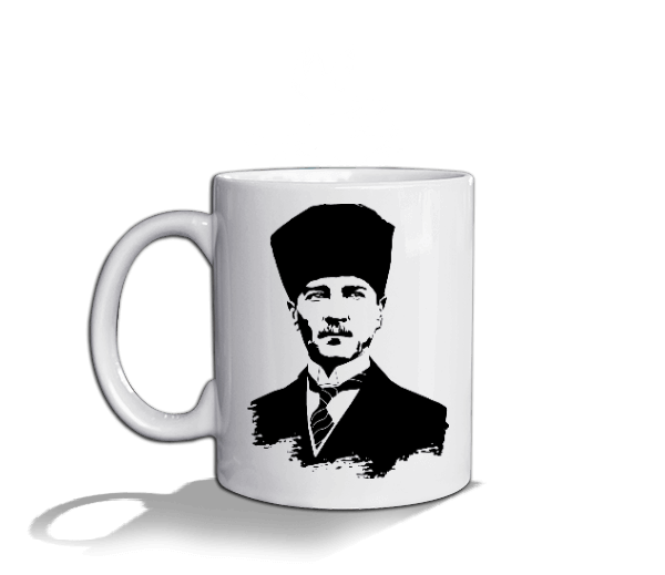 Tisho - Atatürk Beyaz Kupa Bardak