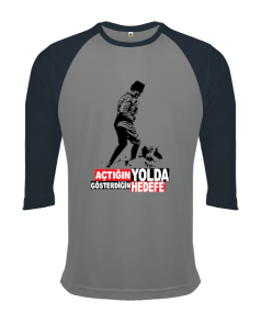 Atatürk Desen sweatshirt Orjinal Reglan 3/4 Kol Unisex Tişört - Tisho