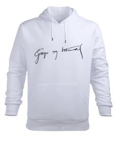 Atatürk desenli Erkek Kapüşonlu Hoodie Sweatshirt - Tisho
