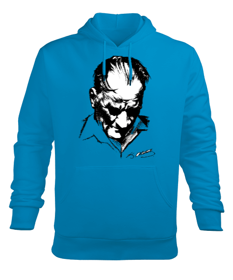 Tisho - ATATÜRK Erkek Kapüşonlu Hoodie Sweatshirt