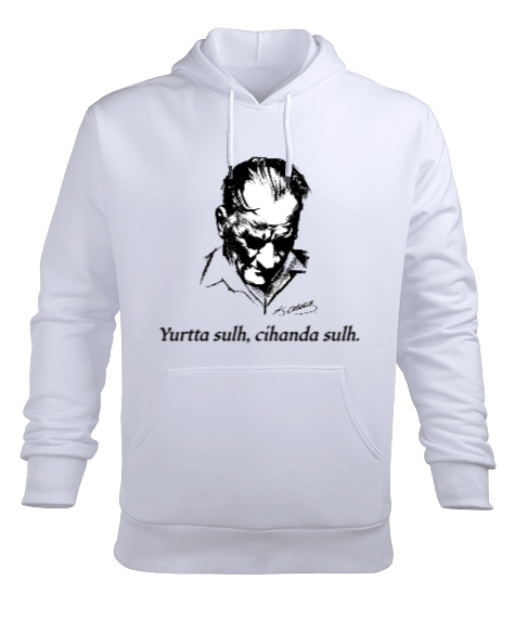 Tisho - Atatürk Erkek Kapüşonlu Hoodie Sweatshirt