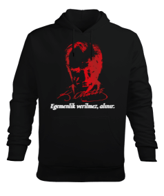 Atatürk Erkek Kapüşonlu Hoodie Sweatshirt - Tisho