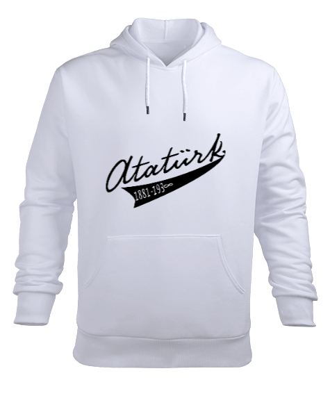 ATATÜRK Erkek Kapüşonlu Hoodie Sweatshirt - Tisho