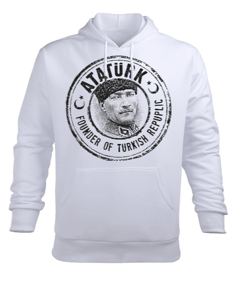 Tisho - Atatürk Erkek Kapüşonlu Hoodie Sweatshirt