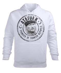 Atatürk Erkek Kapüşonlu Hoodie Sweatshirt - Tisho