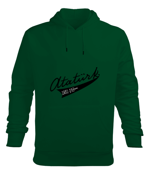 ATATURK Erkek Kapüşonlu Hoodie Sweatshirt - Tisho