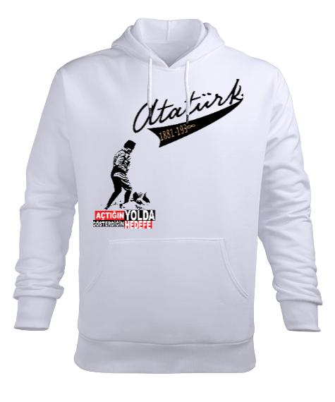 Tisho - Atatürk Erkek Kapüşonlu Hoodie Sweatshirt