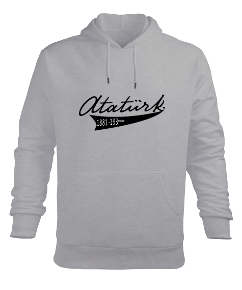 Atatürk Erkek Kapüşonlu Hoodie Sweatshirt - Tisho