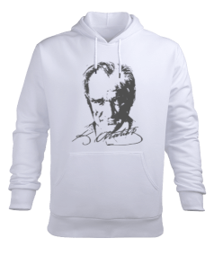 Atatürk Erkek Kapüşonlu Hoodie Sweatshirt - Tisho