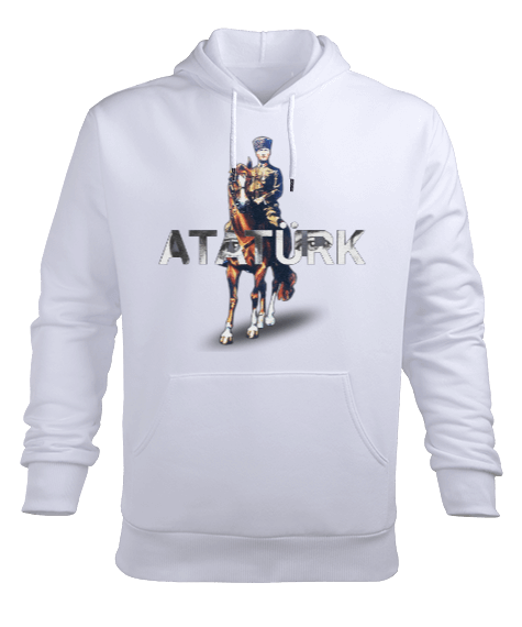 Tisho - Atatürk Erkek Kapüşonlu Hoodie Sweatshirt