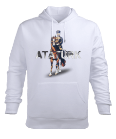 Atatürk Erkek Kapüşonlu Hoodie Sweatshirt - Tisho