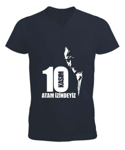 Tisho - atatürk erkek kısa kol v yaka t-shirt Erkek Kısa Kol V Yaka Tişört