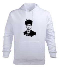 Atatürk fotoğraflı Erkek Kapüşonlu Hoodie Sweatshirt - Tisho