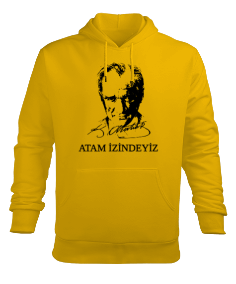 Tisho - Atatürk Genç Tasarım Erkek Kapüşonlu Hoodie Sweatshirt