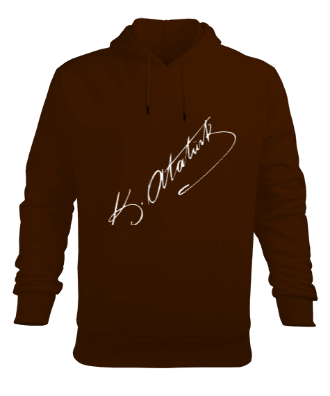 Tisho - ATATÜRK İMZA ERKEK Erkek Kapüşonlu Hoodie Sweatshirt