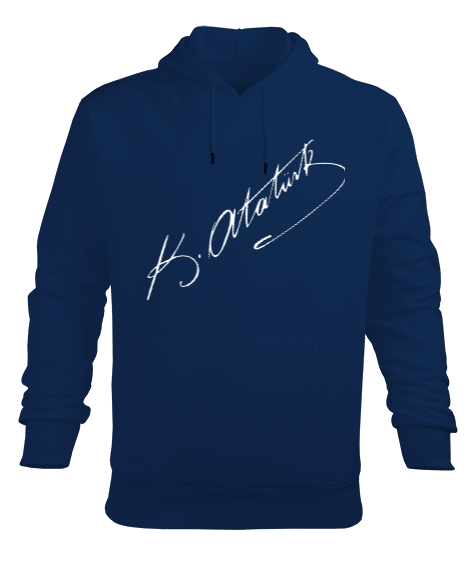 Tisho - ATATÜRK İMZA ERKEK Erkek Kapüşonlu Hoodie Sweatshirt