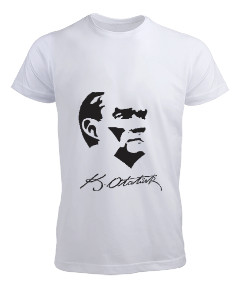 Tisho - Atatürk İmzalı Beyaz Erkek Tişört