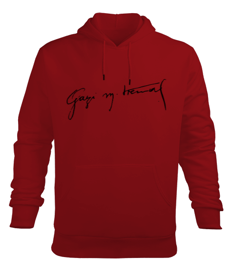 Tisho - Atatürk İmzalı Erkek Kapüşonlu Hoodie Sweatshirt