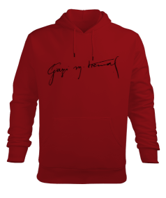 Atatürk İmzalı Erkek Kapüşonlu Hoodie Sweatshirt - Tisho