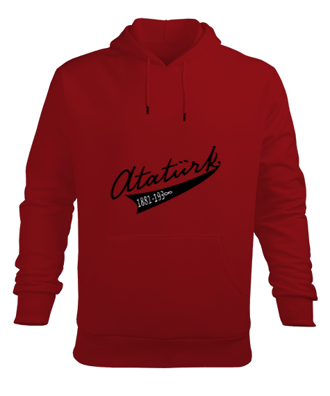 ATATÜRK İMZALI Erkek Kapüşonlu Hoodie Sweatshirt - Tisho