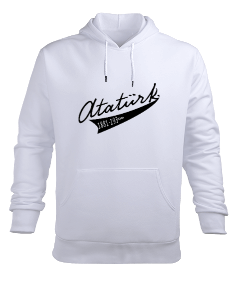 Atatürk imzalı Erkek Kapüşonlu Hoodie Sweatshirt - Tisho