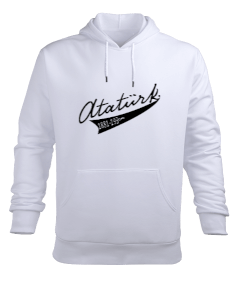 Atatürk imzalı Erkek Kapüşonlu Hoodie Sweatshirt - Tisho