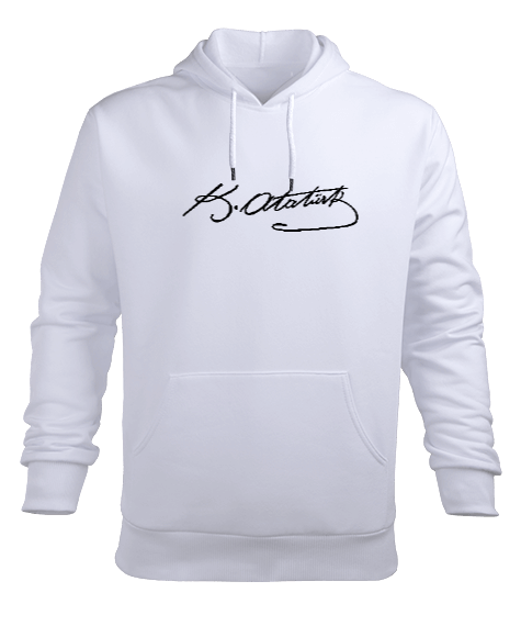 Tisho - atatürk imzalı Erkek Kapüşonlu Hoodie Sweatshirt