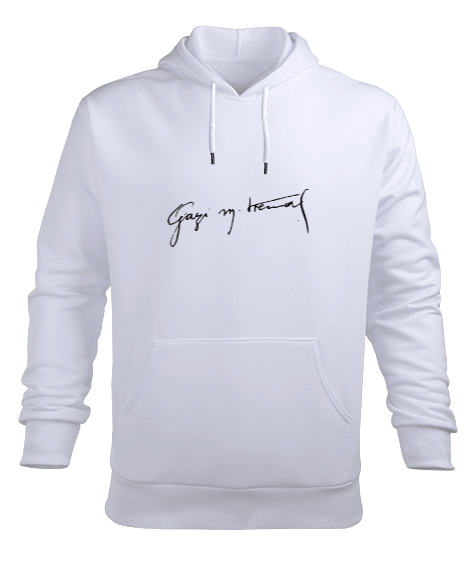 Atatürk İmzalı Erkek Kapüşonlu Hoodie Sweatshirt - Tisho