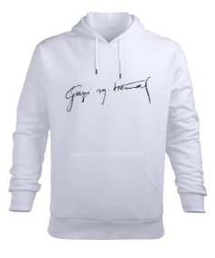 ATATÜRK imzalı Erkek sweatshirt Erkek Kapüşonlu Hoodie Sweatshirt - Tisho
