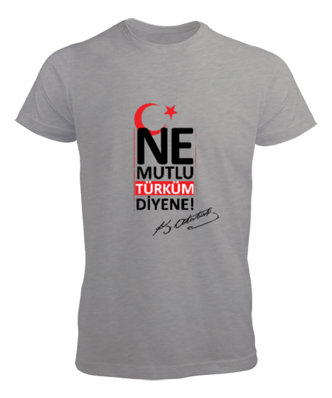 atatürk imzalı Erkek Tişört - Tisho
