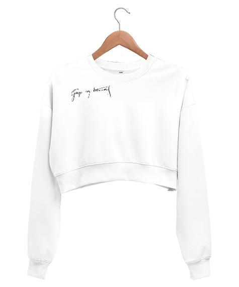 Tisho - Atatürk İmzalı Kadın Crop Sweatshirt