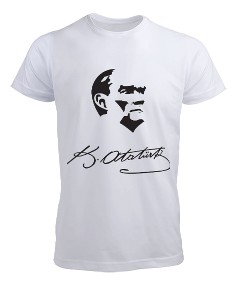 Atatürk İmzalı Kısa Kol Tişört Erkek Tişört - Tisho