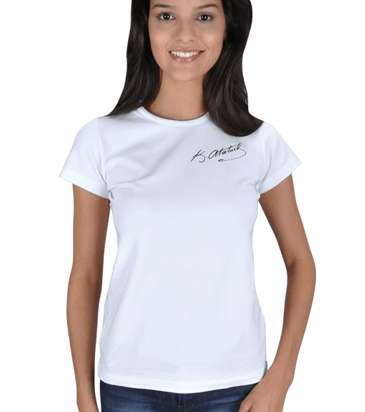 Atatürk İmzalı T-Shirt Kadın Tişört