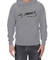 Atatürk imzası baskılı Erkek Kapşonlu - Tisho