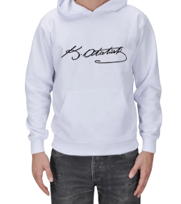 Atatürk imzası Erkek Kapşonlu - Tisho