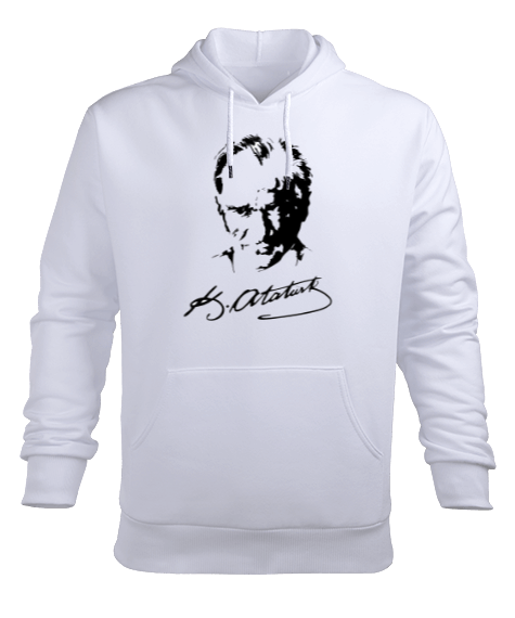 Tisho - atatürk imzası Erkek Kapüşonlu Hoodie Sweatshirt