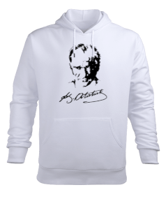 atatürk imzası Erkek Kapüşonlu Hoodie Sweatshirt - Tisho