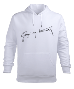 Atatürk imzası Erkek Kapüşonlu Hoodie Sweatshirt - Tisho