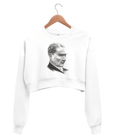 Atatürk Kadın Crop Sweatshirt - Tisho