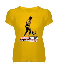 Atatürk Kadın V Yaka Tişört - Tisho